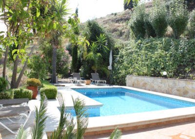 G55 - Fantastic pool surrounded by palm trees and garden.